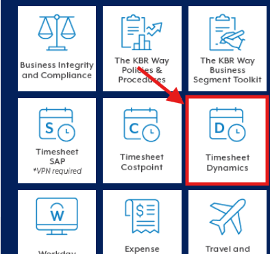 KBR Sharepoint with Timesheet Dynamics